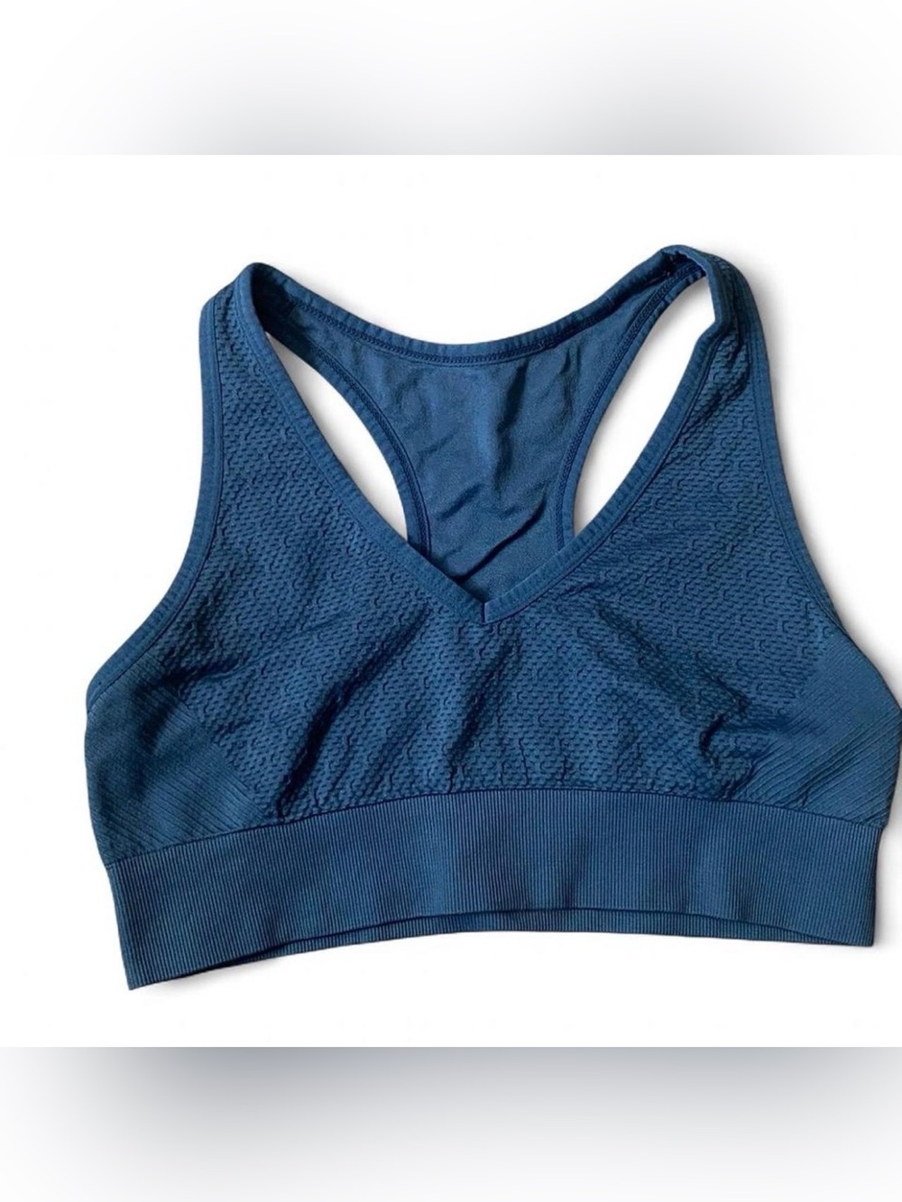 Z by Zella V-Neck Racerback Sports Bra - Deep Blue